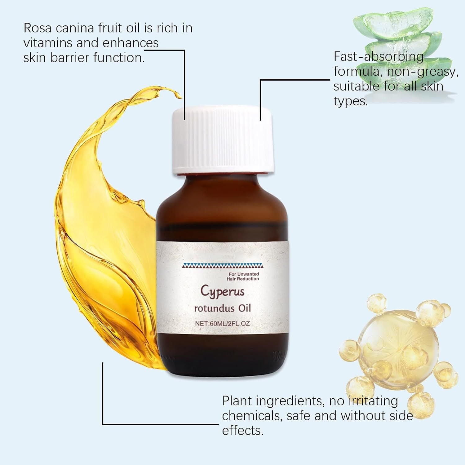 Cyperus Rotundus Post-Hair Removal Care Oil